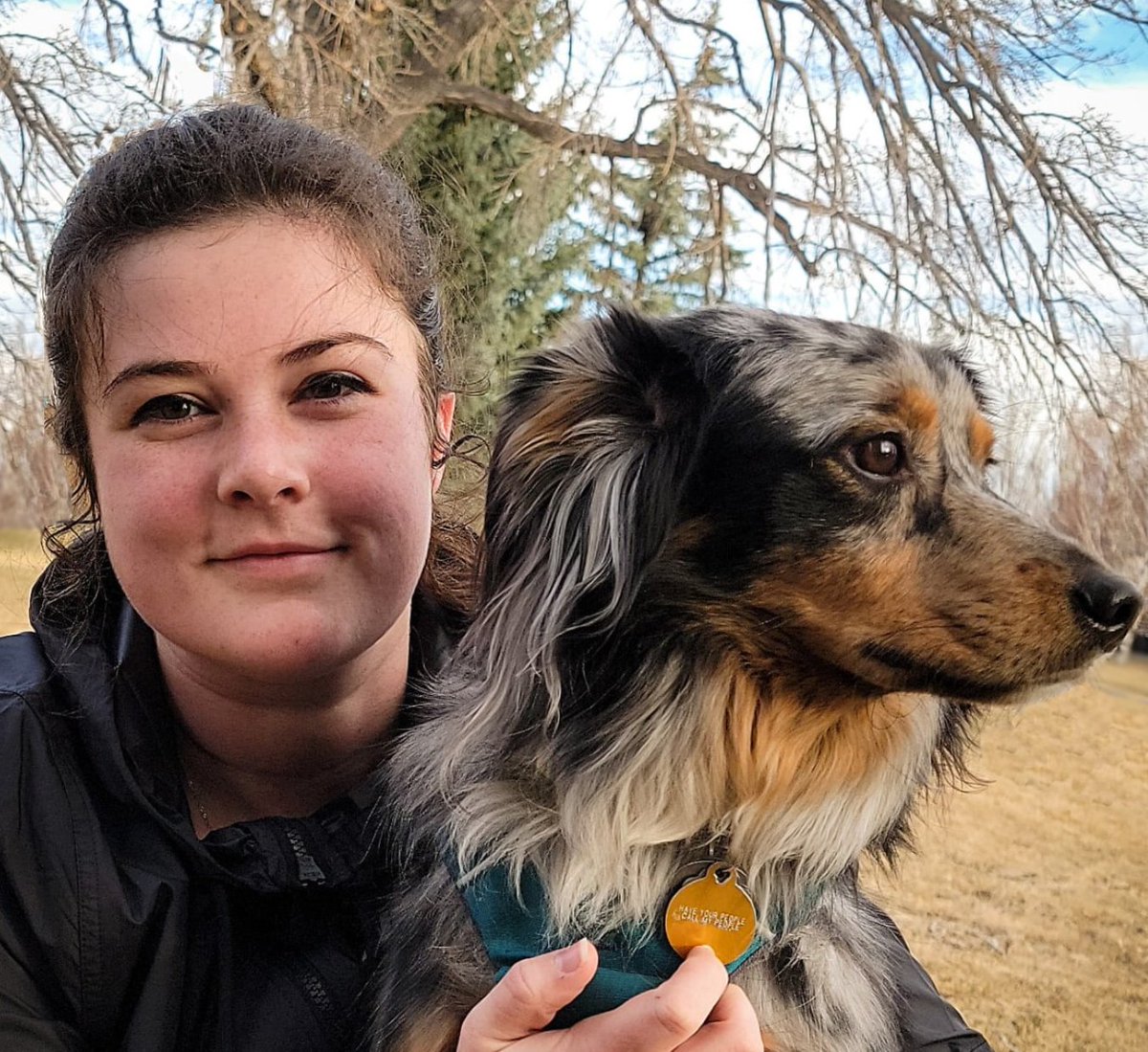 ErsPeat's tweet photo. Super excited to welcome @apryl_regier as a @NSERC_CRSNG and @CanadaWildfire USRA student for the summer! Apryl will be working on post- #wildfire  measurements and #lidar at @WatertonLakesNP. Here is Apryl with her dog Ollie! https://t.co/OmgtX9378g