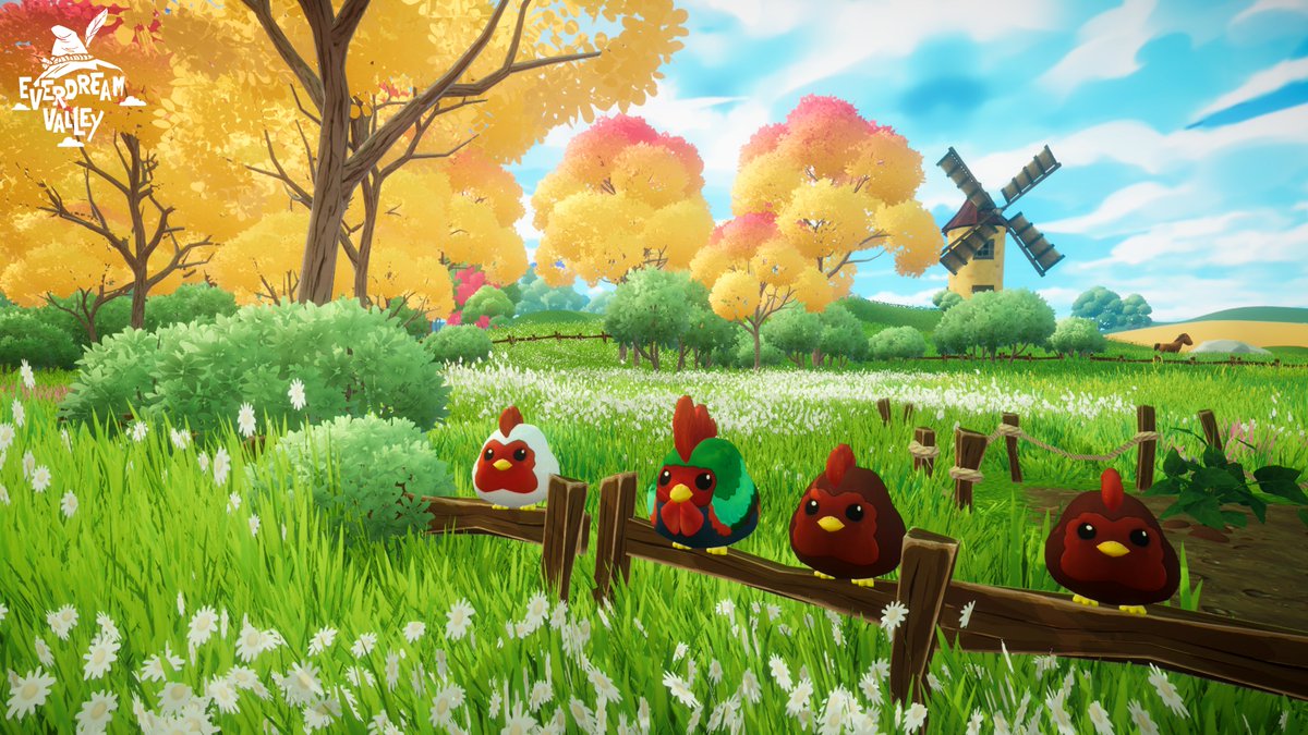 Just hanging out with the buddies on the fence 🐔🐔🐔#wyd #wednesdaywishlist #indiegame #indiedev #gamedev #farming