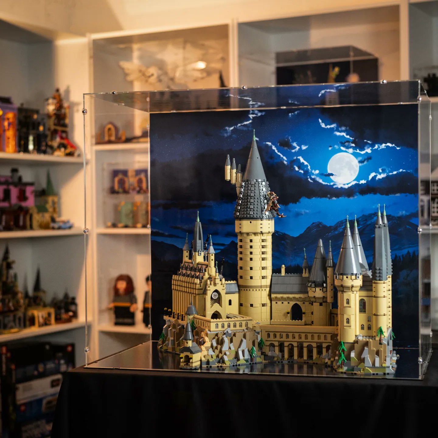 handle sværge skildring iDisplayit on Twitter: "Our LEGO Hogwarts Castle @idisplayit case has had a  makeover. 🎉 Now available with a night sky background and water effect  floor. Link to all our LEGO displays can