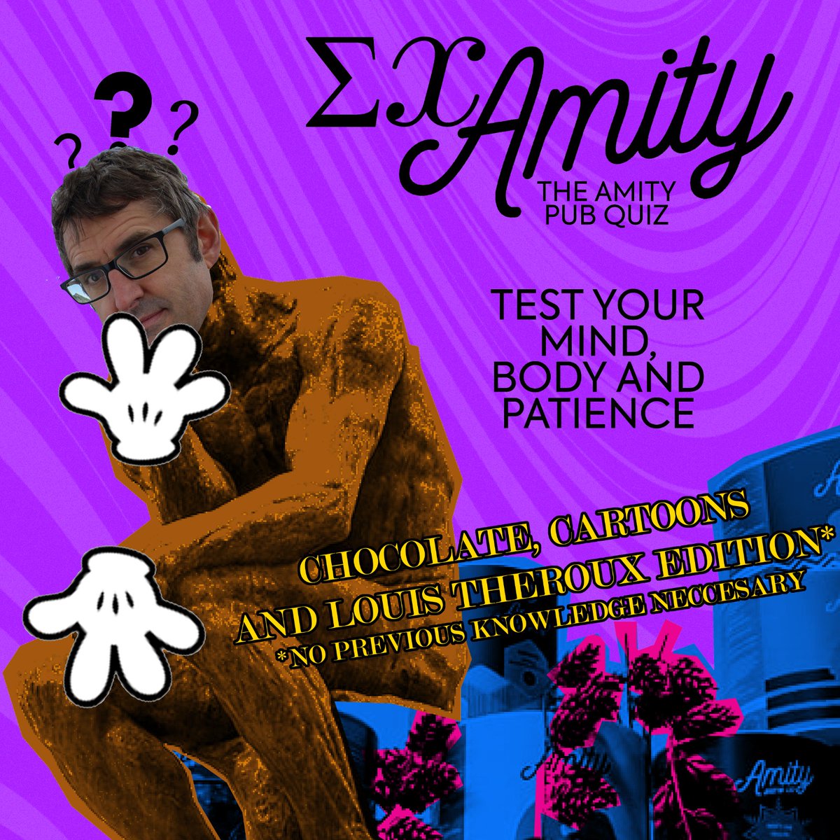 AmityBrewCo's tweet photo. Join us tomorrow from 7:30pm for Examity, our Amity take on the pub quiz. 
This month’s theme is chocolate, cartoons and Louis Theroux.

Hosted by our very own James and Jake.

DM us to reserve your table, teams max of four. https://t.co/vw28OsjXvF