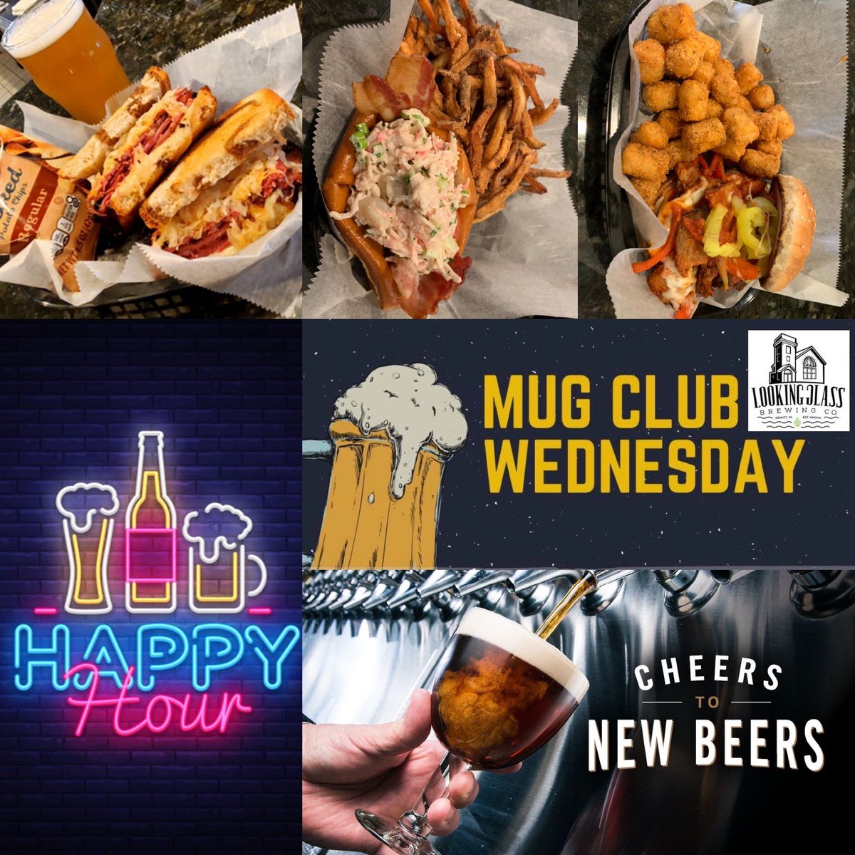 LGBrewingCo's tweet photo. Join us for Club Member, New #beer & #food Wednesday 4-9 (TRIVIA is canceled)
#carryout only 12-4, #happyhour 4-6, tapping Amarillo Crush #ipa & #shrimporfishtacos #shrimpcaesarsalad
#shrimpscampi
#lobstercrabandshrimproll
#italiansausagesandwich
https://t.co/8daZAbb66U https://t.co/JM1VQjZU1E
