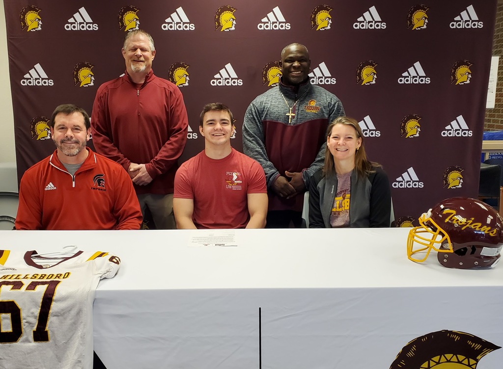 Hillsboro_AD's tweet photo. Congratulations to Tristan Rathbone on signing to play Football at Friends University. #TrojanProud #FalconsFU https://t.co/xXQQZ7N9hR