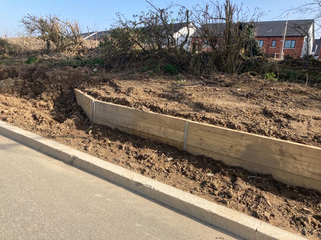 On going works on the retention of a badger sett in County Dublin.