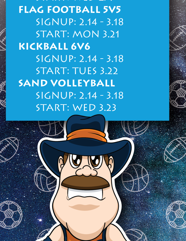 SPC Students! Outdoor Leagues start next week! Sign your team up for flag football, kickball &amp; sand volleyball!