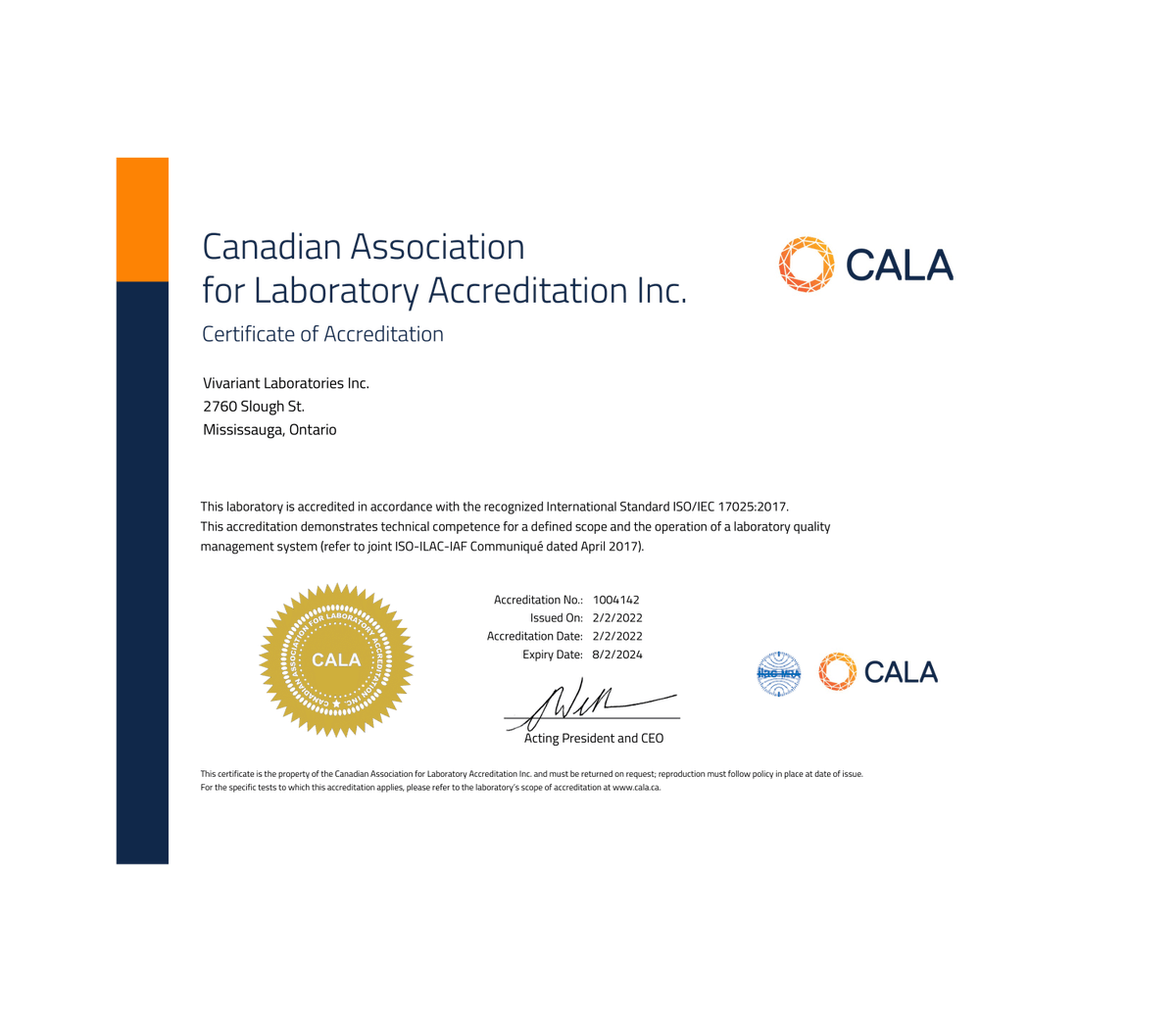 🧵In February <a href="/Vivariant/">Vivariant</a> received its ISO 17025:2017 accreditation and the certificate finally came. It's been interesting building a lab testing quality management system in a nascent regulatory space. While we have already submitted our DEL (GMP) application, we still chose...