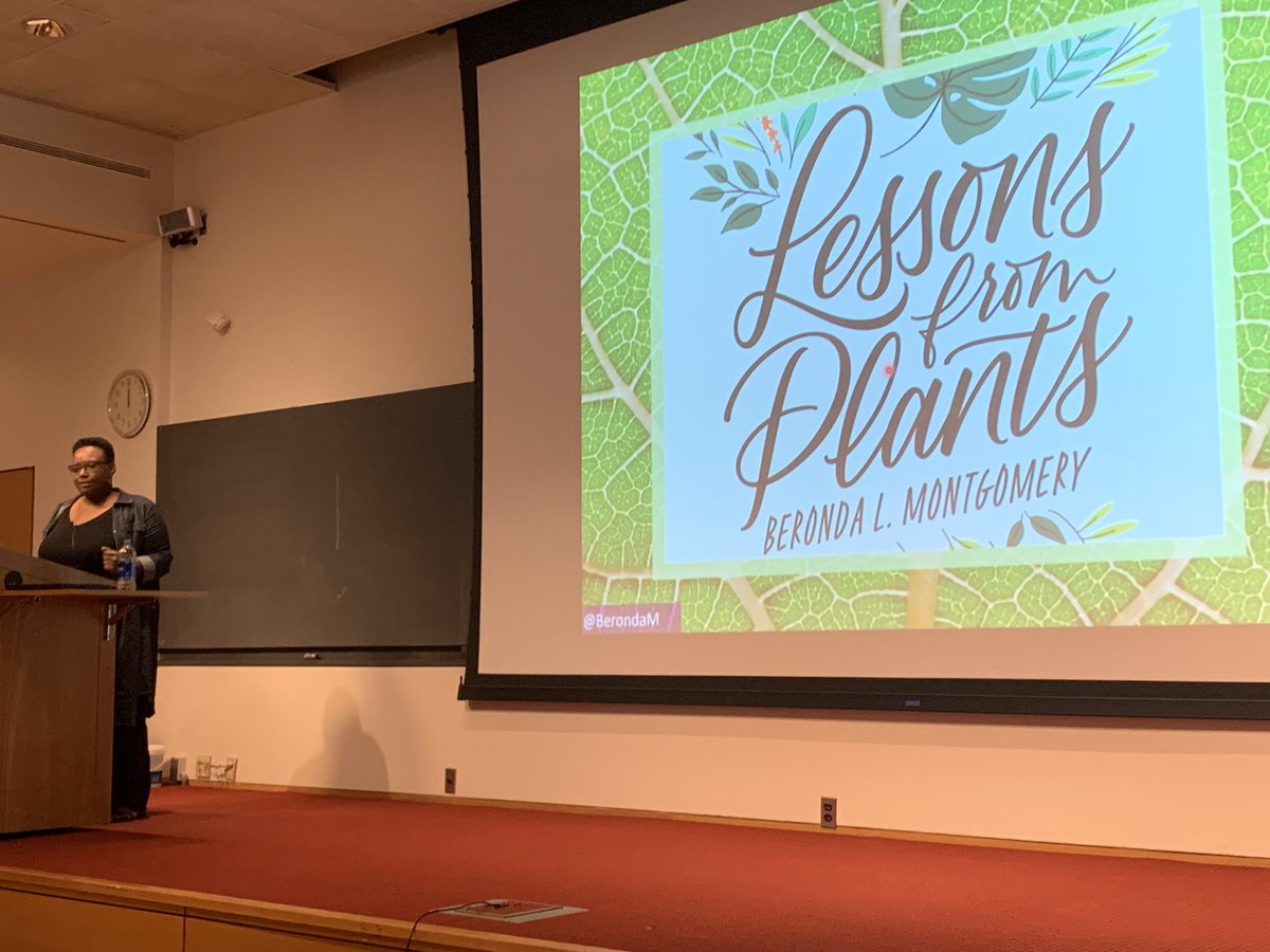 CorrieMoreau's tweet photo. Without a doubt @BerondaM just gave THE best talk I have ever seen! Period. If you ever have the chance to see her speak run donβt walk. #LessonsFromPlants #STEMdiversity https://t.co/xPWRl9vcJV