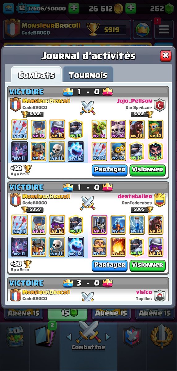 CodeBroco's tweet image. Presque 6k avec des cartes niveaux 11 qui dit mieux