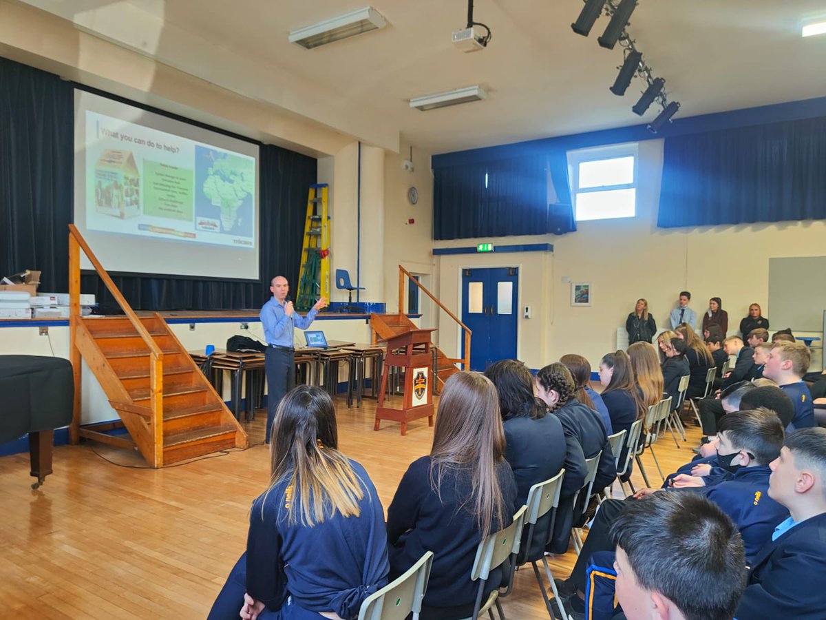 KS3 enjoying a visit from a Trócaire representative today about the work the are currently doing for their Lenten campaign. We are all eager to get involved and continue to help through fundraising efforts. <a href="/trocaire/">trócaire</a> thank you!