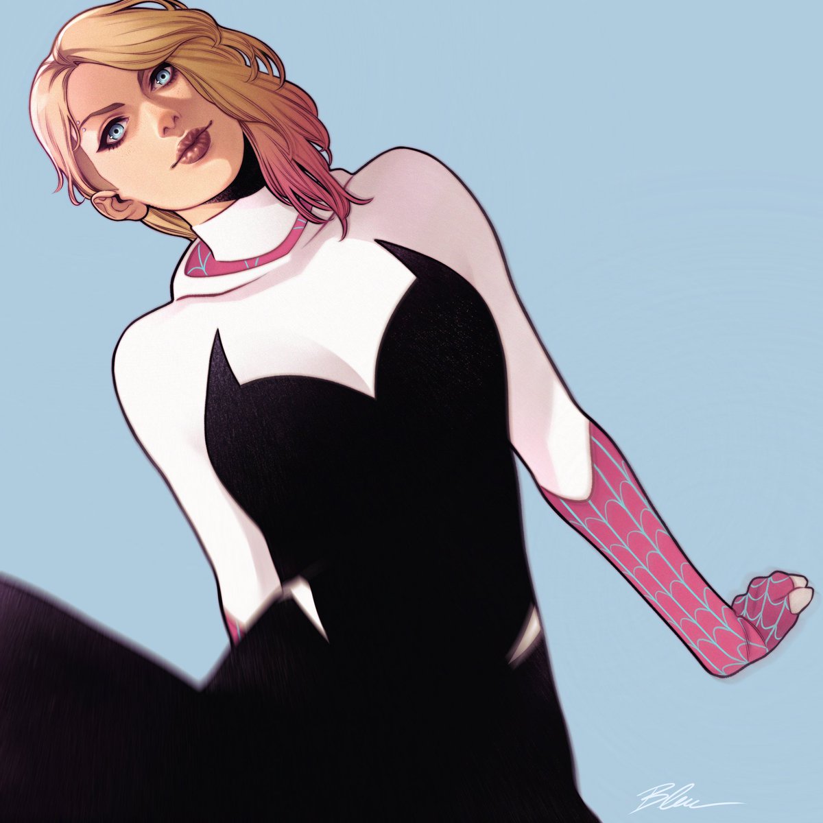 lucabertolami's tweet photo. Spider-Gwen illustration 

#SpiderGwen #spiderverse #acrossthespiderverse #Marvel #illustration #gwenstacy #CLIPSTUDIOPAINT #sketch #digitalart #comics https://t.co/xvj2CPpKVU