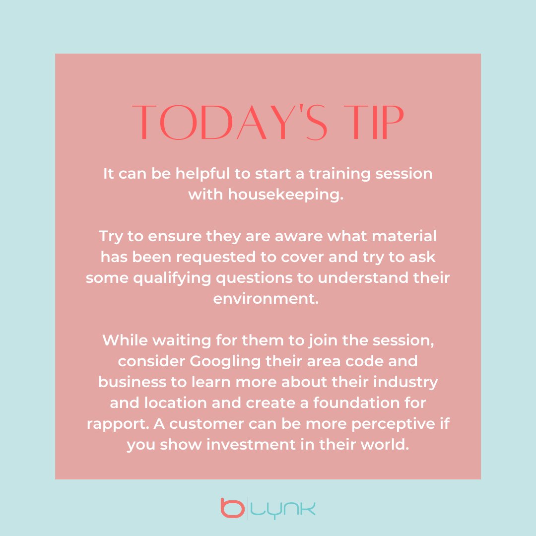 blynksolutions's tweet image. Starting a session with the basics can help establish a connection, build a rapport between trainers and learners, and create more of an investment in the training. #virtualtraining #livevirtualtraining #UCtraining #cloudcommstraining #cloudcomms