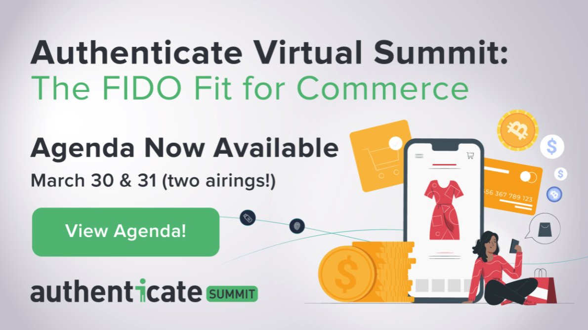 Keynote Spotlight! #AuthenticateSummit (March 30) Is Retail &amp; Hospitality Ready to Abandon Passwords? <a href="/suziesquier/">Suzie Squier</a> <a href="/RH_ISAC/">RH-ISAC</a> (March 31) Trends in Authentication &amp; Identity for European Commerce <a href="/albgoode/">Alan Goode</a> <a href="/goodeintel/">Goode Intelligence</a> Register today! authenticatecon.com/event/authenti…