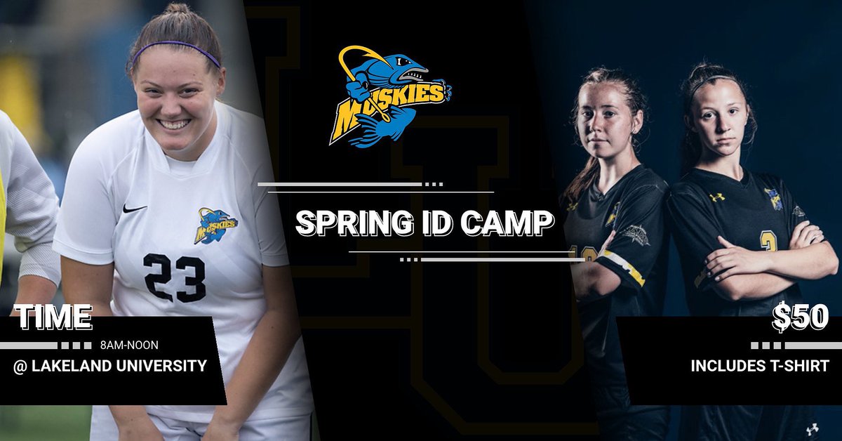 Don’t wait! There’s still time to sign up for our spring ID camp THIS SUNDAY!!! Register now for a day filled with training from our coaches and players and get a glimpse of what it’s like to be part of our Muskie Family!! ⚽️ lakeland.edu/wsoccer