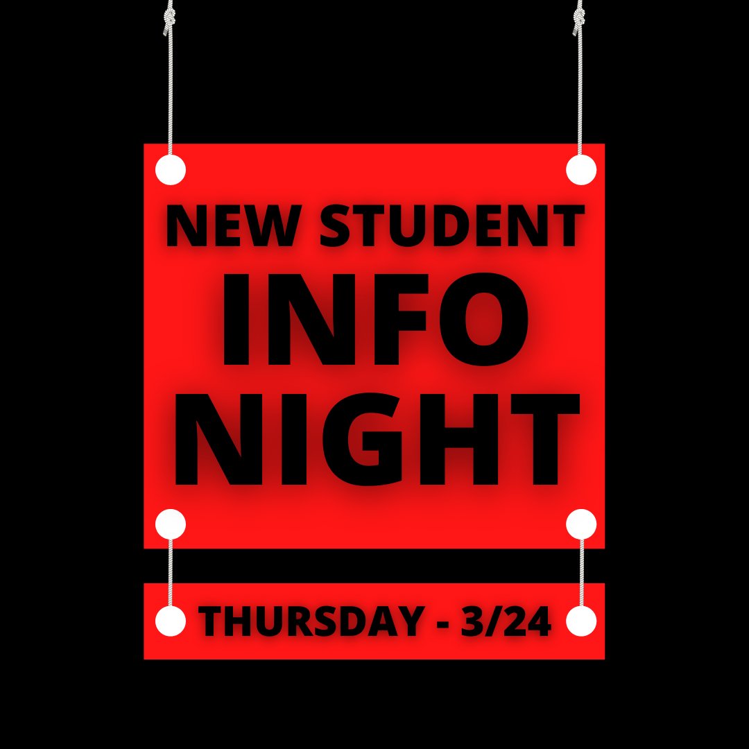 bitney_prep's tweet image. This THURSDAY -- March 24, 2022 -- is our third NEW STUDENT INFORMATION NIGHT!
We have a Zoom meeting at 5:00pm and an in-person meeting on campus at 6:00pm.
For more info, call 530.477.1235