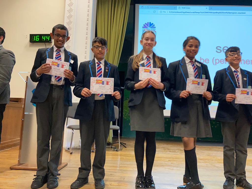CAlanguages's tweet photo. Well done to the @ChilternA Languages Spelling Bee team with their efforts in the Luton Schools Spelling Bee Competition https://t.co/qgxQzcfTkQ