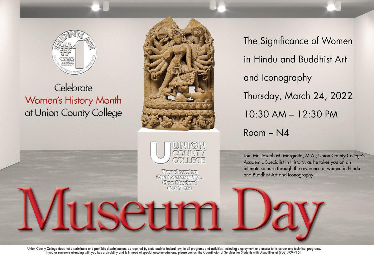 Join us in celebration of #WomensHistoryMonth. "The significance of Women in Hindu and Buddhist Art and Iconography" March 24 10:30 AM at Room N4 @UCCweb