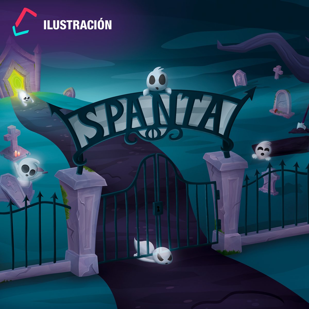 LorenaGDesign's tweet photo. Spanta es un juego que publicará @Cacahuete_Games y en el que he podido trabajar como ilustradora y diseñadora gráfica, estoy muy contenta con los resultados, hoy os dejo por aquí la portada, ¡a ver que os parece! https://t.co/iPDTVO1jqI