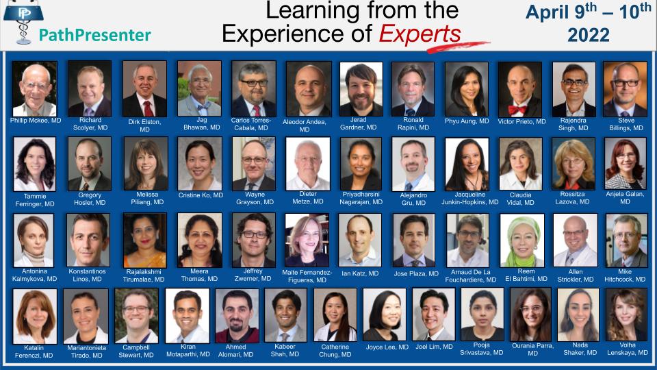 In keeping with its mission, PathPresenter brings to you the Creme de la Creme of Dermatopathology experts to teach the world from their experiences. Stay tuned. #pathology #dermatopathology #dermatology <a href="/Pathologists/">CAPathologists</a> <a href="/pathologistmag/">The Pathologist</a> <a href="/ASDPTweets/">American Society of Dermatopathology</a> <a href="/AADskin/">AAD</a> <a href="/IntSocDermpath/">Int Soc Dermpath</a> <a href="/TheUSCAP/">USCAP</a>