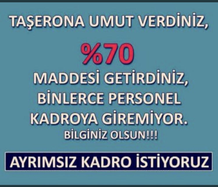 #KamuHâlaTaşeron Sn CB <a href="/RTErdogan/">Recep Tayyip Erdoğan</a> Biz kamuda aracı firmalara kökten kaldıracağız 5 yıl geçti,dahada çoğaldı #taşeron ,
<a href="/BY/">Binali Yıldırım</a> Biz bir adeletsizlik yaptık 70 barj koyarak en kısa düzelteçeğiz 3yıl geçti,
<a href="/dbdevletbahceli/">Devlet Bahçeli</a> Alayına kadroya alacağız devlet teminat sözümüzdür 5yıl
Sözler