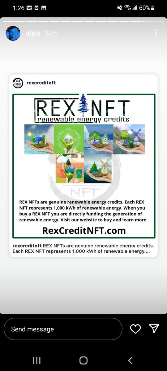 REXCoinBSC's tweet photo. Amazing story post about us from @diplo we are very grateful. REX NFT is redefining and disrupting the renewable energy credit industry. We are the first and only ones to tokenize Renewable energy credits.
https://t.co/C5KiP7D0S2
#REXNFT #nfts #nft #nftdrop #nftcommunity https://t.co/URDZcyVWbD