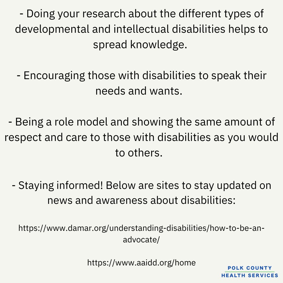 Remember to advocate for individuals with intellectual and developmental disabilities! #disabilityawareness