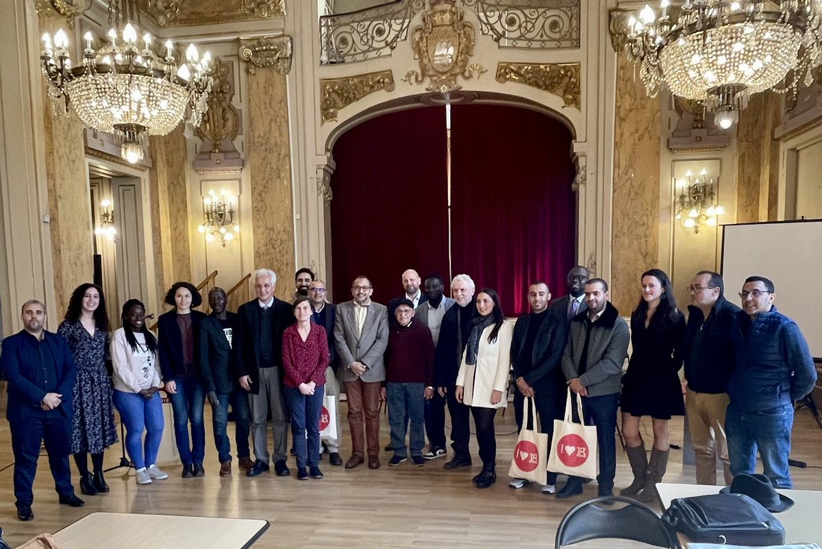 MamsYaffa's tweet photo. Une délégation marocaine de la région de Souss Massa et de #migrationetdevelopement a été reçu ce jour en @mairie18paris
Nous avons échangé sur les parcours d’accueil des migrants dans leur ensemble
Merci @MissionLocale75 @LanguesP #adage @MVAC18e
Pour leur expertise https://t.co/M10h8tFlN6