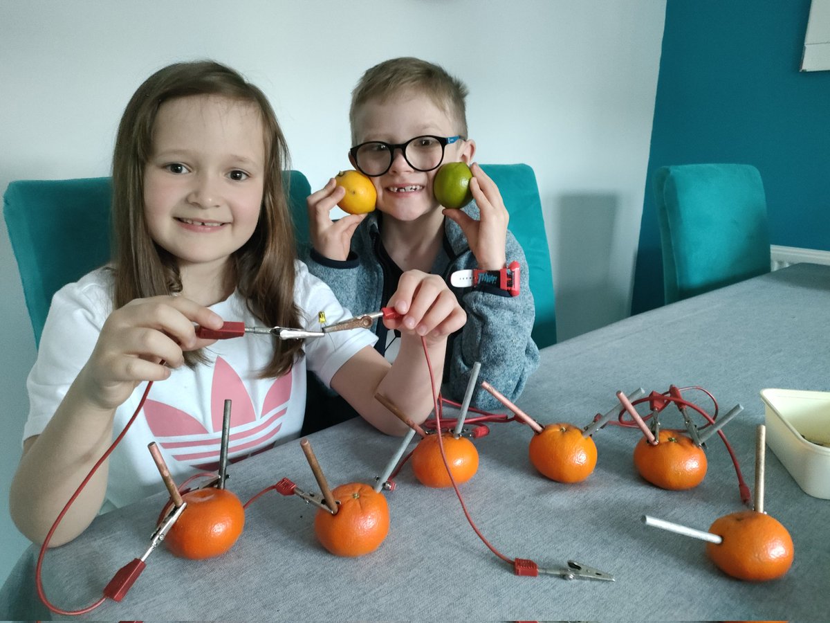 Lmort83's tweet photo. @CarnbroePS EM investigating electricity - making a fruit battery https://t.co/l8XCci7wSB