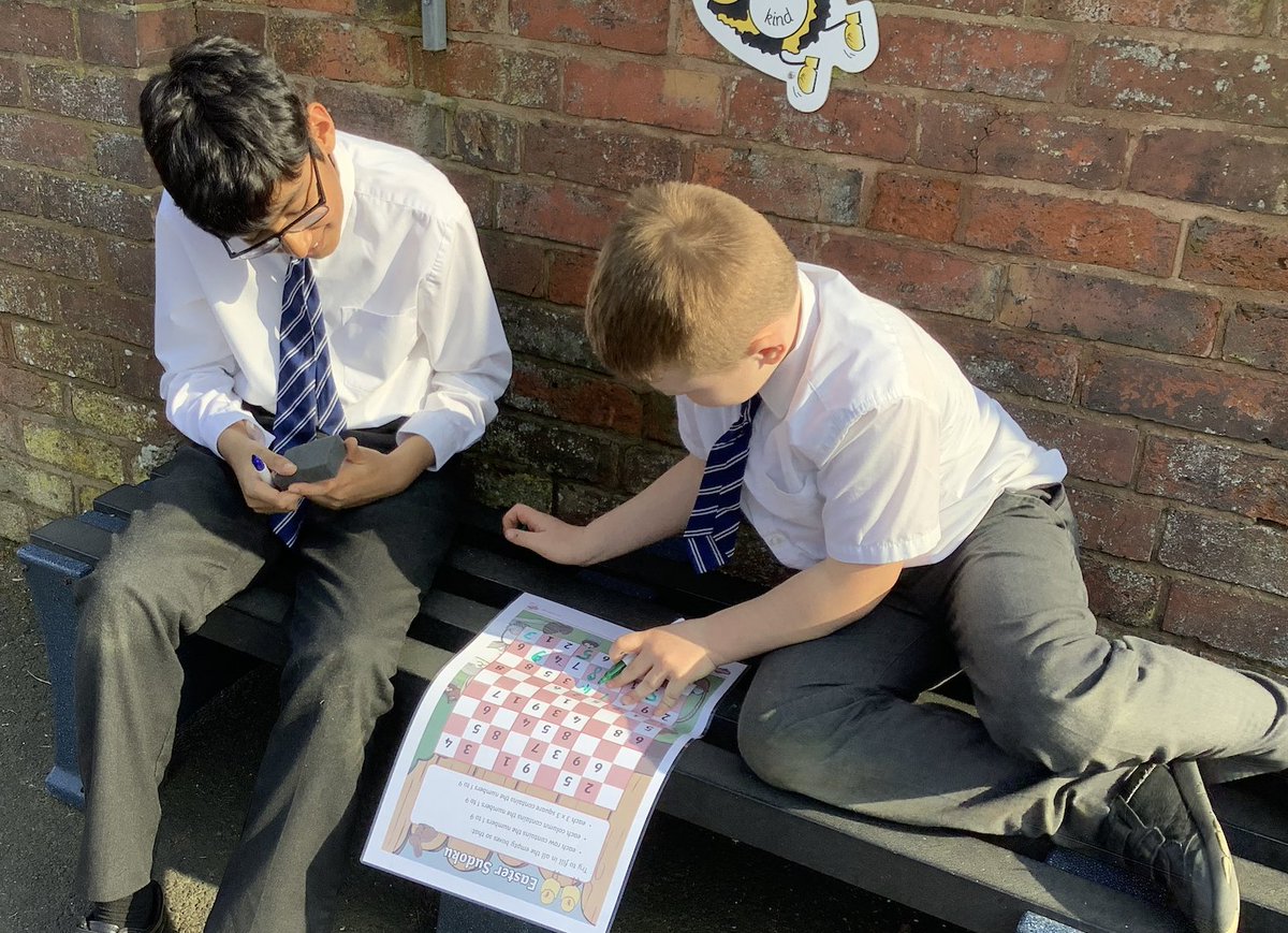MrsDwhelan's tweet photo. @TheShrubberySch Yr 6 and Yr 2 joined together this afternoon to work on solving some picture and number sudoku puzzles.  #WorldMathsDay2022 https://t.co/5BH3Cq9muR