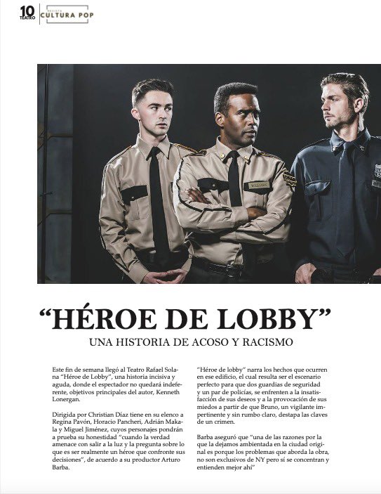 PinPoint_Com's tweet photo. #PinPoint

La obra #HeroeDeLobby cuenta con las actuaciones de @ReginaPavonOf, @PancheriHoracio, @ADRIANMAKALA y @soymigueljimenz.

Se presenta viernes, sábados y domingos en el #TeatroRafaelSolana.

👉🏼 @RCulturaPop 

#Teatro #Espectaculos #CDMX https://t.co/dtsmqK1QK9