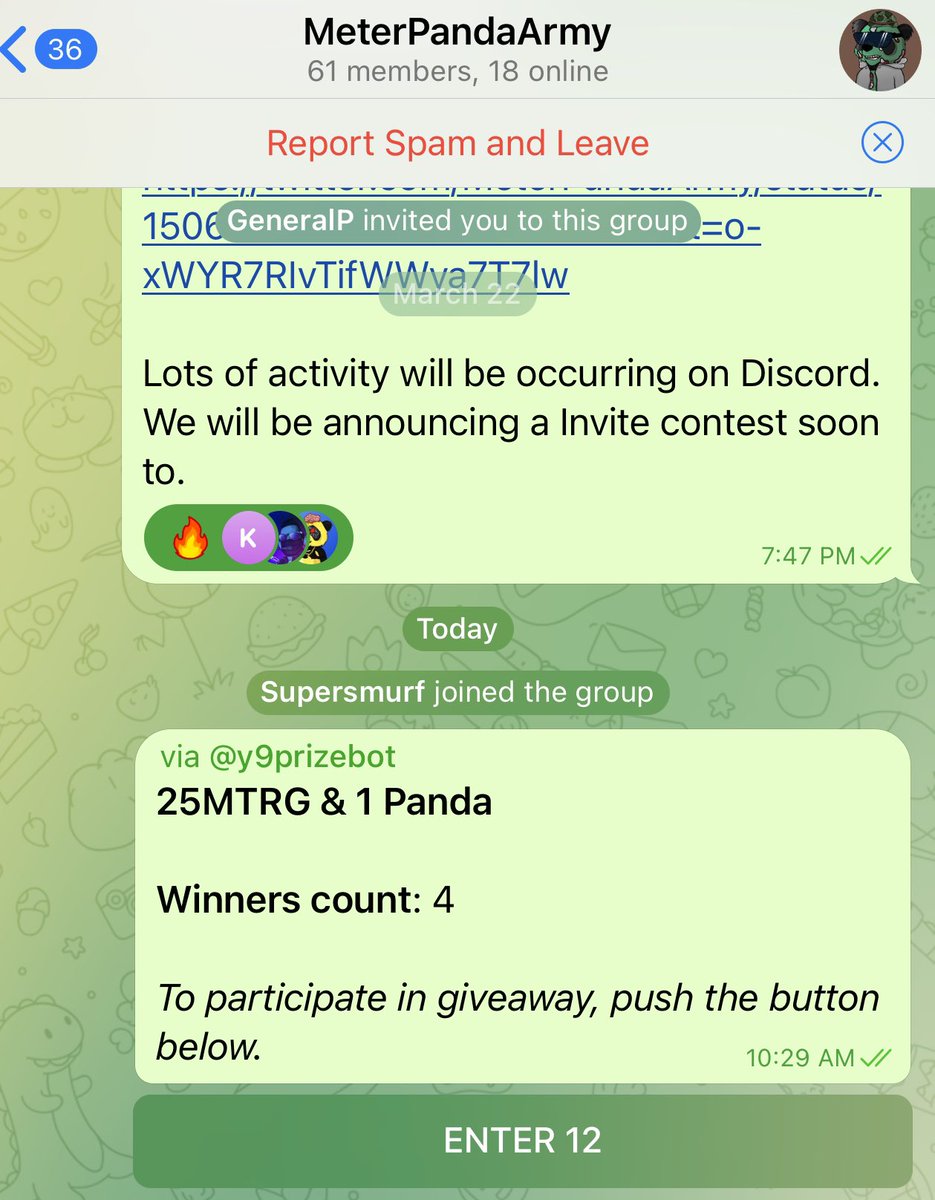 MeterPandaArmy's tweet photo. Don’t forget to join our giveaway on telegram also!! 

Telegram: https://t.co/ha5U5wAOU3

#Meterians #Meter #MeterIO #MeterPandas #MTRG #MTR $MTR $MTRG https://t.co/jeuKS4V1al