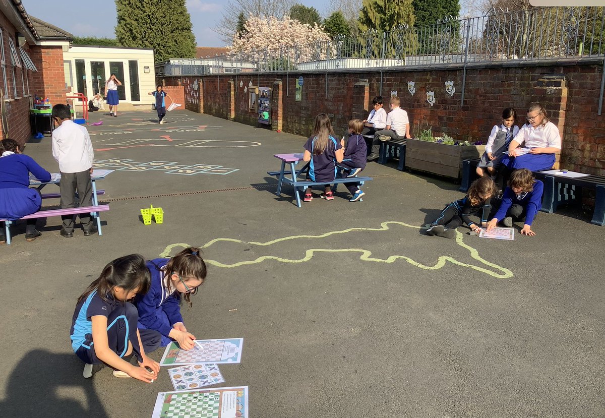 MrsDwhelan's tweet photo. @TheShrubberySch It was lovely to be able to take our learning outside and work with children from different year groups. #WorldMathsDay2022 https://t.co/HZsStWviFW
