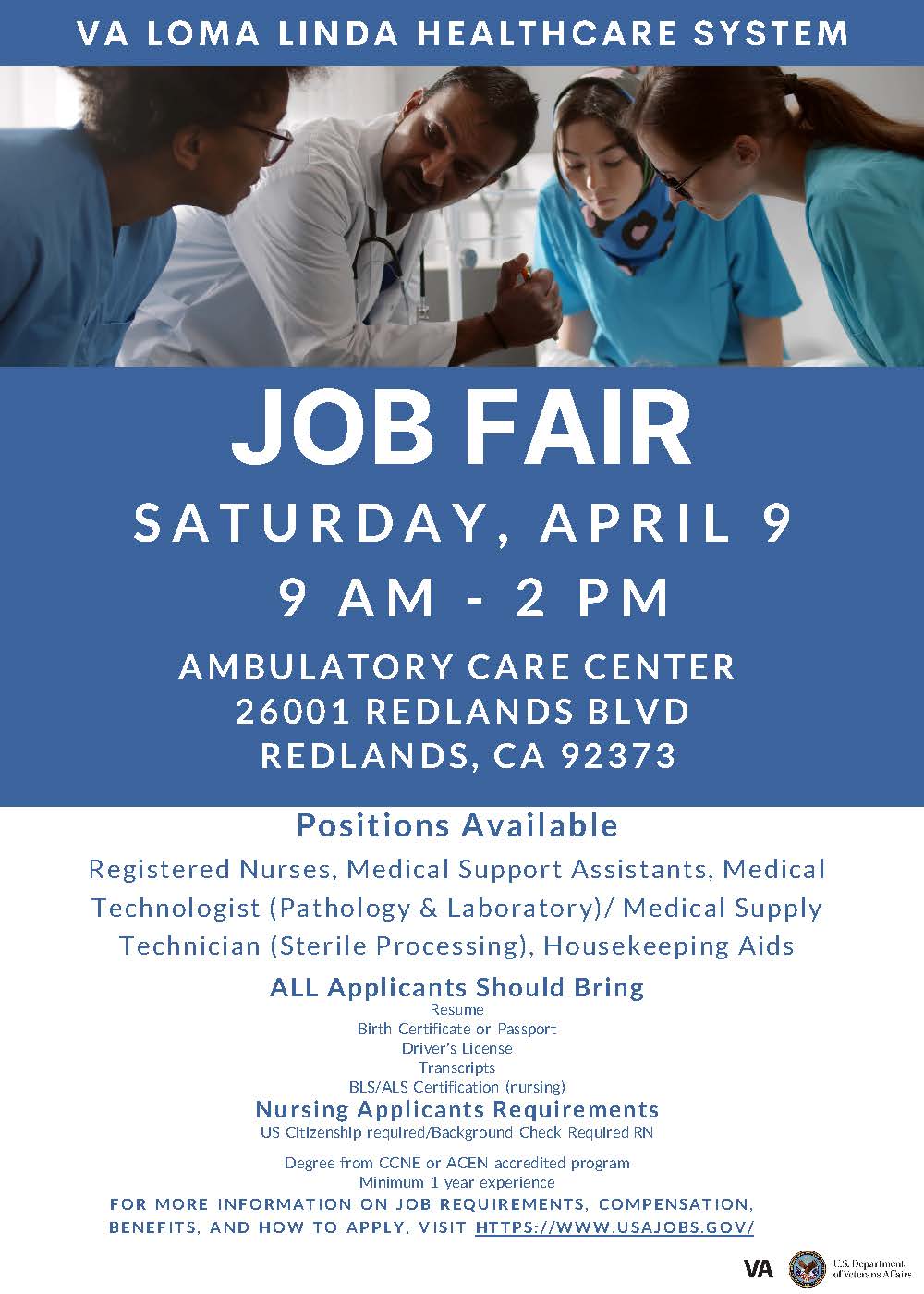 VA Loma Linda on Twitter "*** VA Loma Linda is NowHiring! Check out