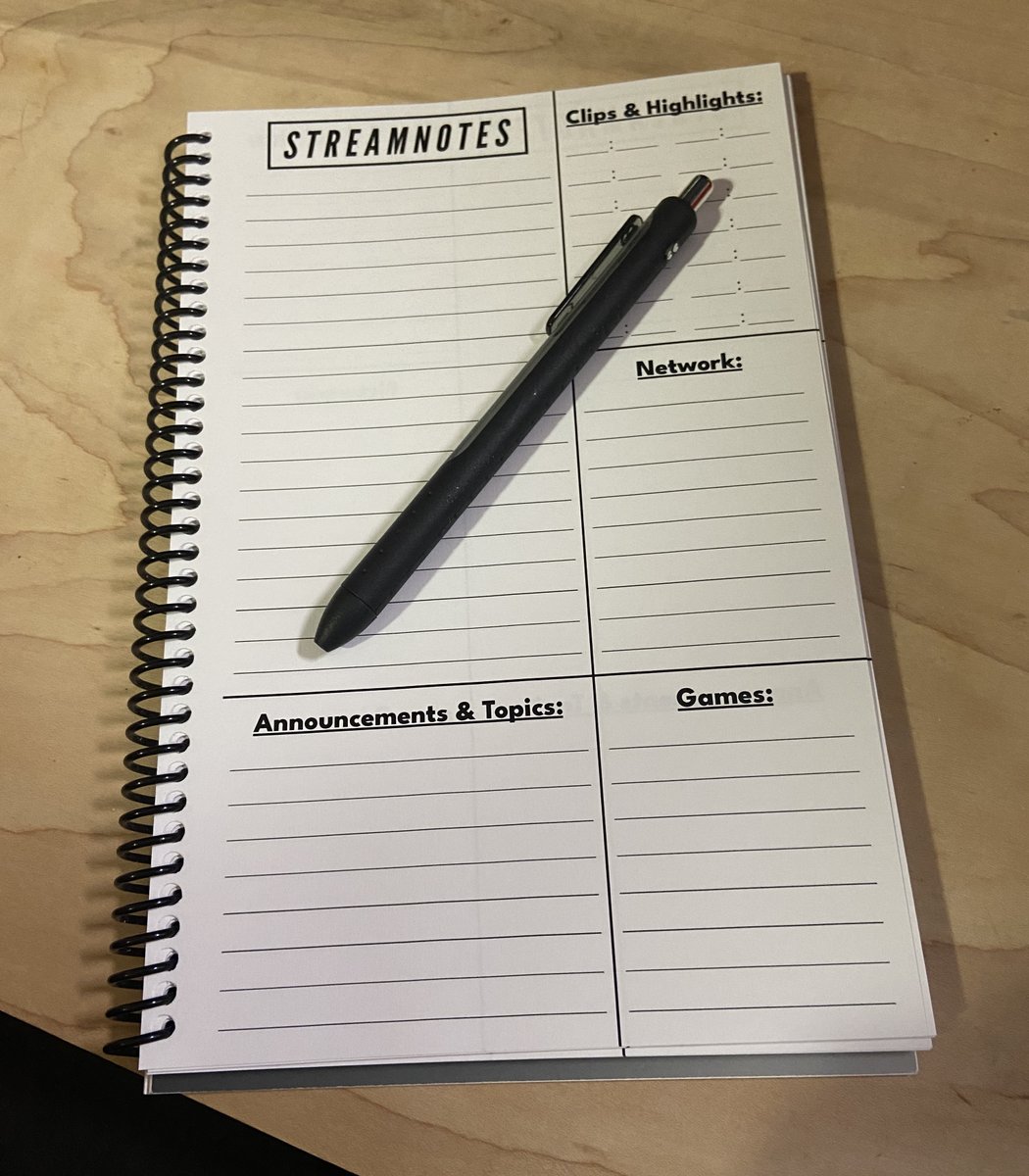 StreamNotesGG's tweet photo. StreamNotes, the notebook optimized for streamers is available now!
-
Organize your headspace with auto-organized mid-stream notetaking 📓🧠
-
Get yours today here: https://t.co/WQEwQyNCLl
🥳🥳🥳
#StreamNotes #Streaming #Twitch #YouTube #FacebookGaming https://t.co/GidpcoAMKS