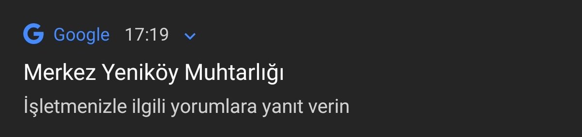 "İşletmeniz" derken? Google'a göre mahalle muhtarıyım.