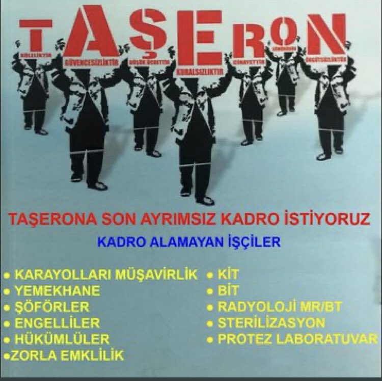 #KamuHâlaTaşeron
Bu ucube sisteme son verilsin..