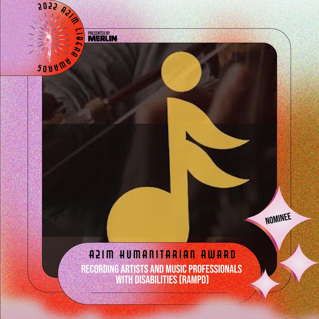 rampdup's tweet photo. We're so very honored to be nominated for a Humanitarian Award at the 2022 A2IM @LiberaAwards! Thanks to @A2IM and to our fearless founder @LachiMusic and co-founder @GaelynnLea!
RSVP to #IndependentMusic’s biggest night, live on June 16: https://t.co/L8AHG5nu1A #Disability https://t.co/lttnT9err5