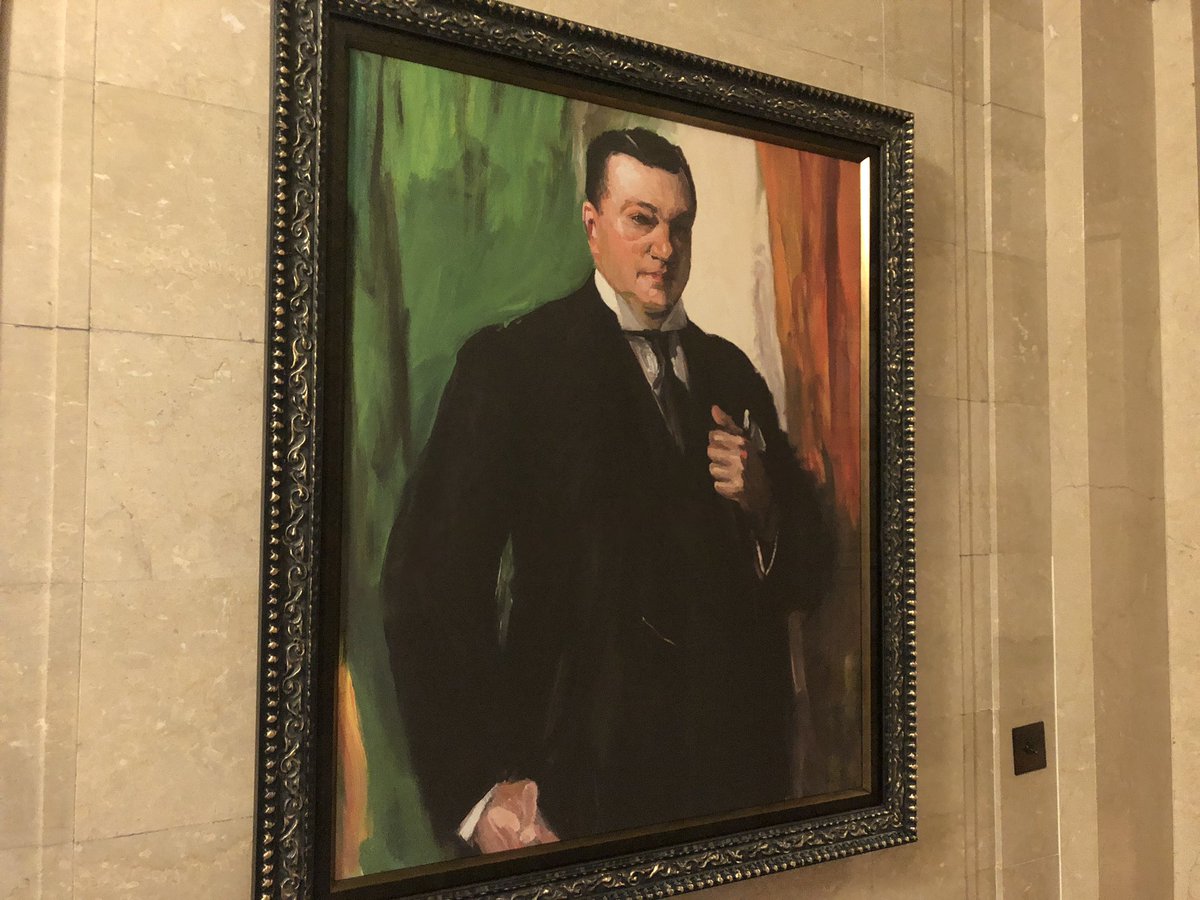 BBCMarkSimpson's tweet photo. Now on permanent display at Stormont - portraits of Joe Devlin, Arthur Griffith, Michael Collins and Éamon de Valera. https://t.co/FRlOmAAsK9