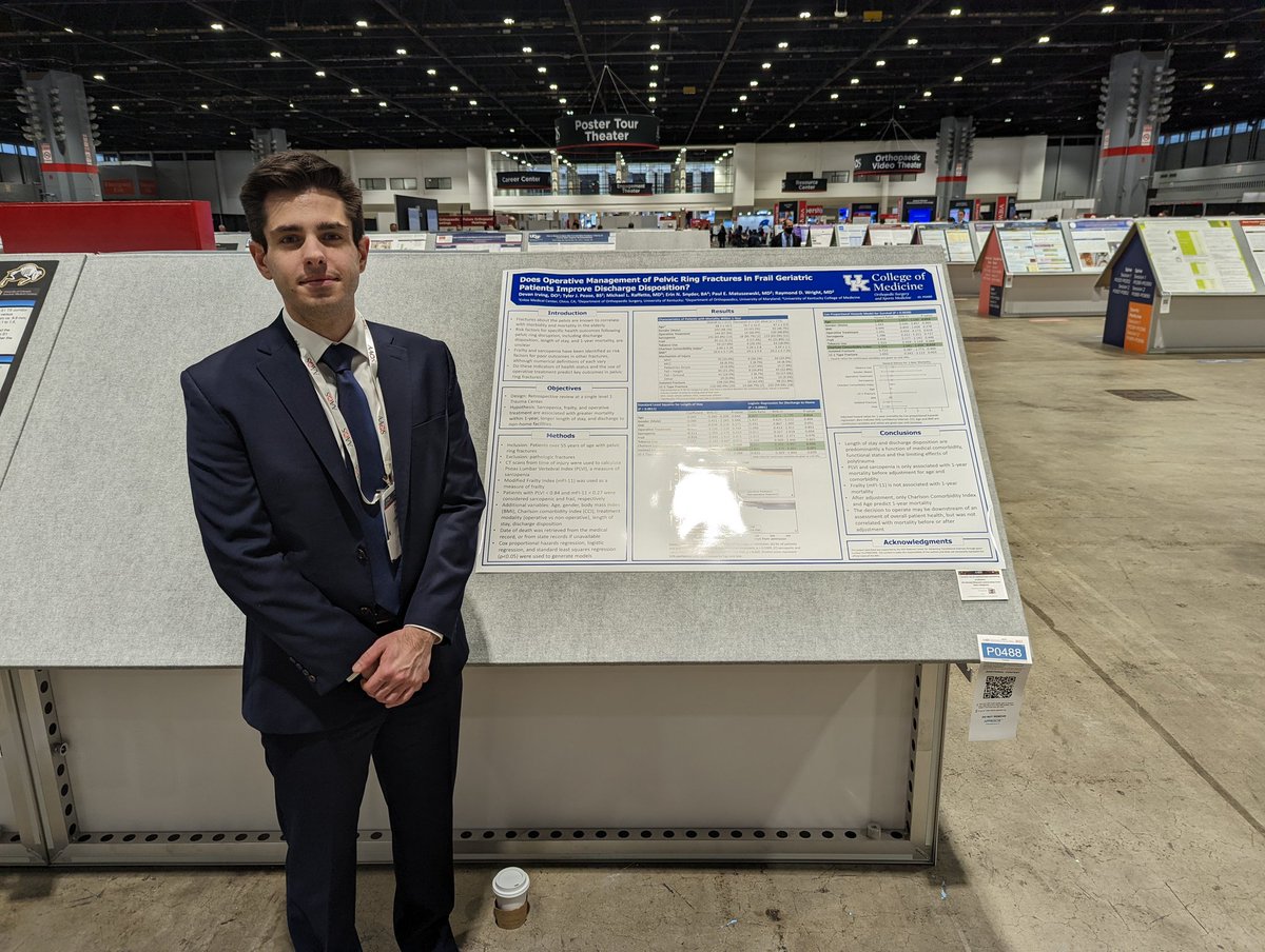 Tyler Pease, MD (@peaset02) on Twitter photo Having a great time at #AAOS2022 presenting new trauma research on outcomes after pelvic fractures, from the University of Kentucky. It's been great working with the trauma research team at UK and I owe a lot to <a href="/DeformityDoc/">Paul Matuszewski, MD, FAAOS, FAOA</a> for his mentorship and advocacy! Having a great time at #AAOS2022 presenting new trauma research on outcomes after pelvic fractures, from the University of Kentucky. It's been great working with the trauma research team at UK and I owe a lot to <a href="/DeformityDoc/">Paul Matuszewski, MD, FAAOS, FAOA</a> for his mentorship and advocacy!