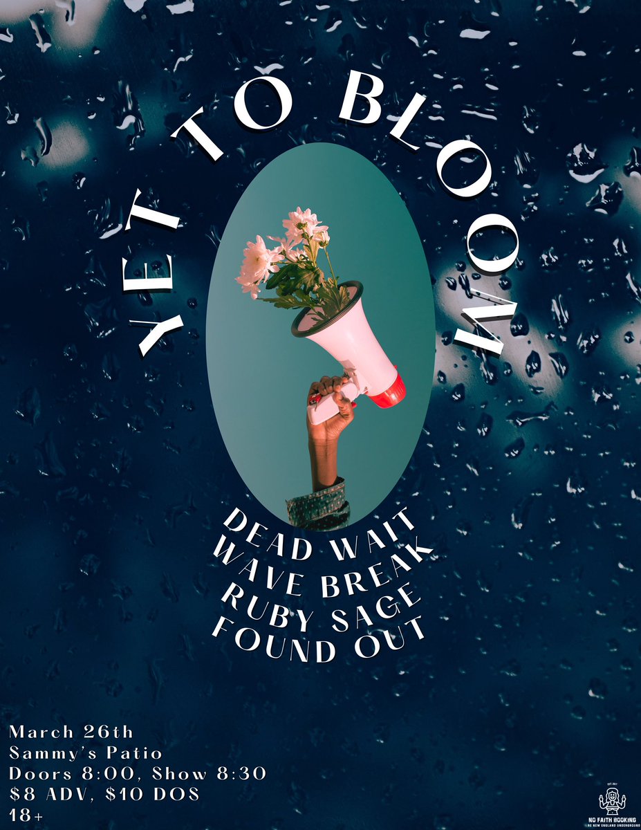 THIS SATURDAY: <a href="/ytb_band/">Yet To Bloom</a>, @DeadWaitMa, <a href="/wavebreakband/">Wave Break ❤️‍🔥</a>, Ruby Sage, and @FoundOutMA at Sammy’s Patio. Be there.