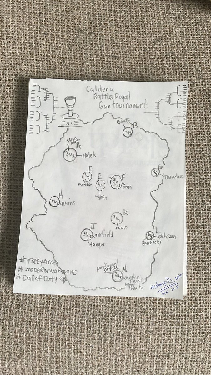 StampD_NFT's tweet photo. #c++ @ModernWarzone @Treyarch @RavenSoftware @CallofDuty WHO WANTS A BATTLEROYAL STYLED GUN TOURNAMENT ๐ #TheXbox #PS4 #youtubegamers #TTVGaming I was between games and drew this up what you think ๐ญ hahah ๐จ ๐ https://t.co/mKHZmTPQRD