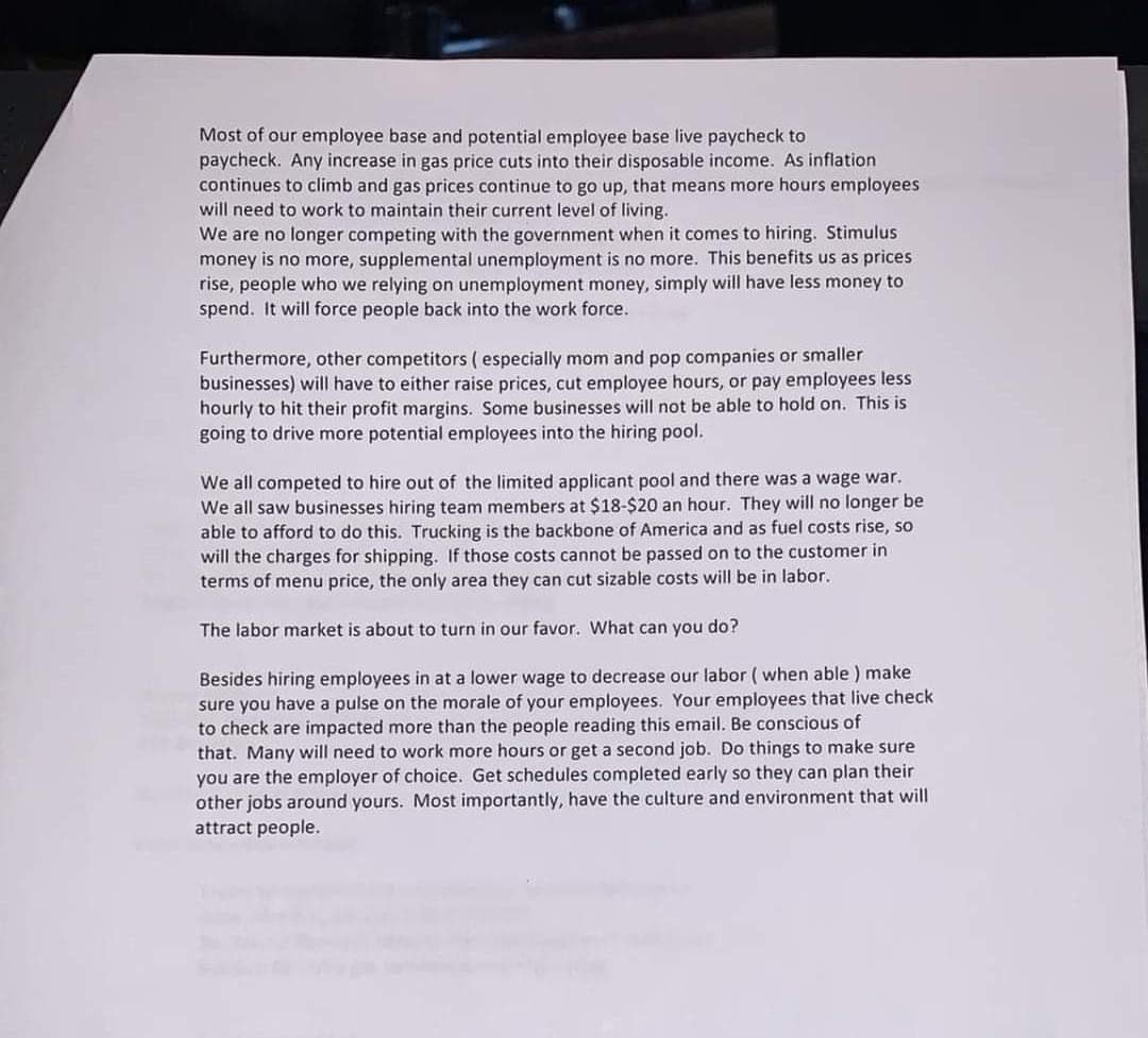 Just another example of corporate greed trying to squish the average worker to a bloody pulp.  Good thing I have not and continue to not dine at <a href="/Applebees/">Applebee's Grill + Bar</a> after getting food poisoning not once, but twice. This could be the nail in their coffin… #boycottapplebees #applebees