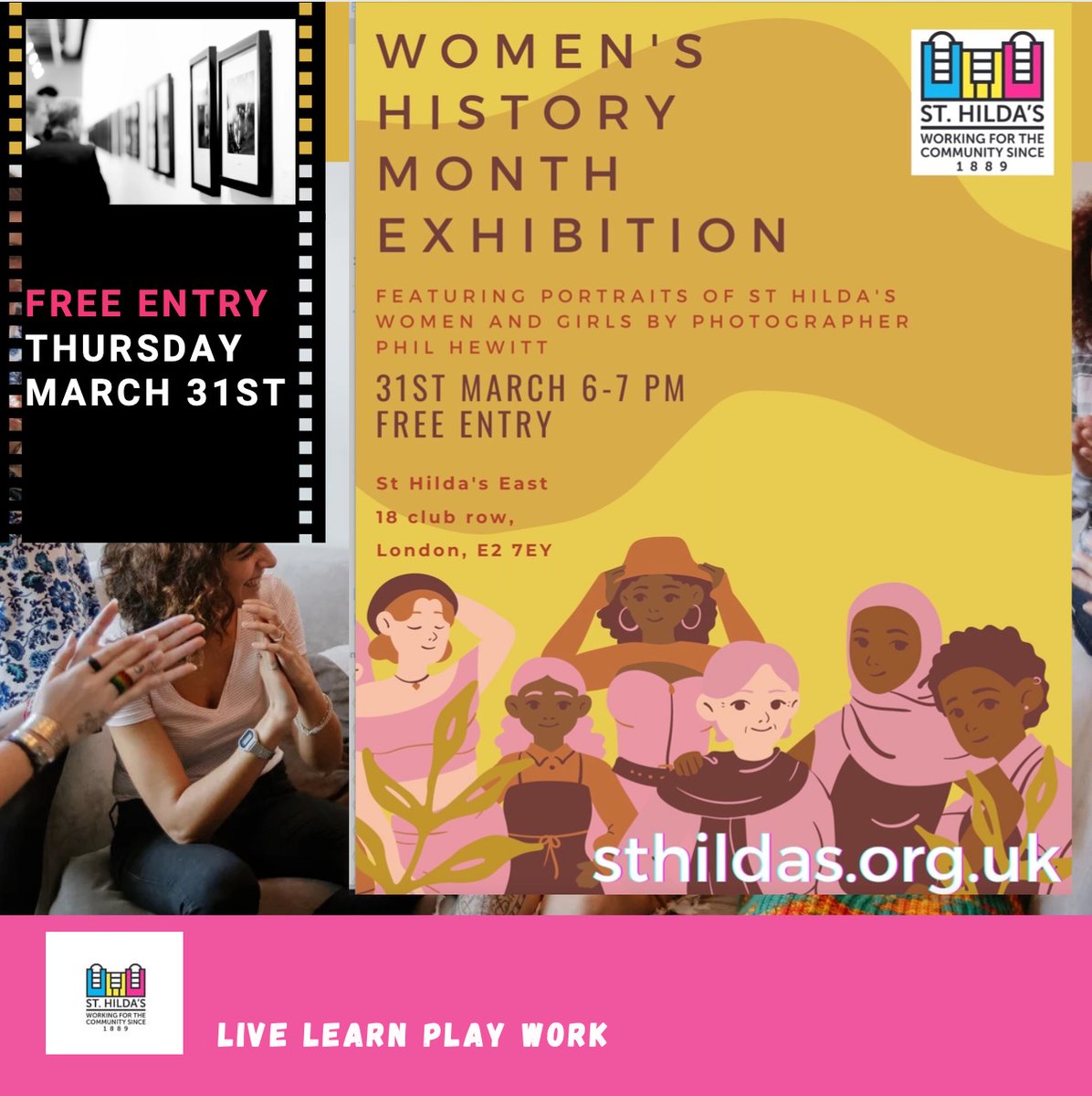 Want more quality time with your mum? Join us the Women’s History Month Exhibition featuring portraits of St.Hilda’s East Women and Girls by Photographer Phil Hewitt. St. Hilda's East 6- 7pm on Thursday 31st March 2022 @StHildasEast #womenatoxford #cheltladiescoll #philhewitt