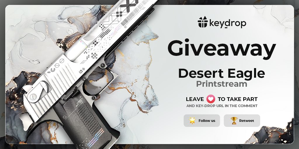 keydropcom's tweet photo. Giveaway on Desert Eagle | Printstream🎁

👊 Just leave ❤️ under the post!
🌟 Follow us!
🏆 Retweet!
 
⏰ Wait 24 hours!

#freeskins #csgoskinsgiveaway #csgoskinsfree #giveaway #airdrop #csgocases #csgocase #csgocommunity #csgoesport #skins #csgoskins #keydrop #keydropcom https://t.co/0EtKzg85il