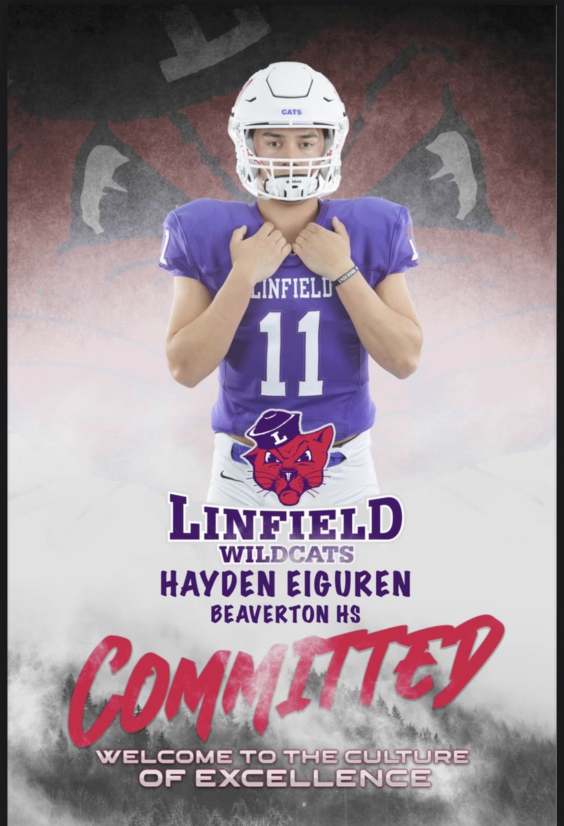 I’m thankful and proud to say I’m committed to Linfield. Thanks to my coaches and teammates at Beaverton for everything. Exited and ready to go. @LinfieldFB @CoachRombach37 @coachbelliott @coachboehme @JordanJ_ @PrepRedzoneOR @BHS_FootballOR @NW_Spotlight