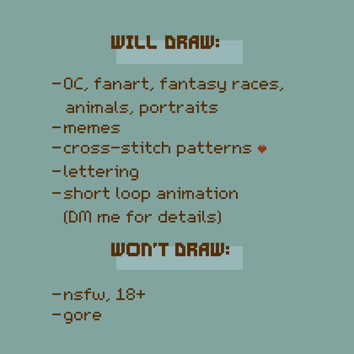 cqpixels's tweet photo. Just in case
Anyway I’ll gladly make Arcane or Disco Elysium fan art for you!
#pixelart #commissions #ukraineartist https://t.co/Q2dCDO3SQg