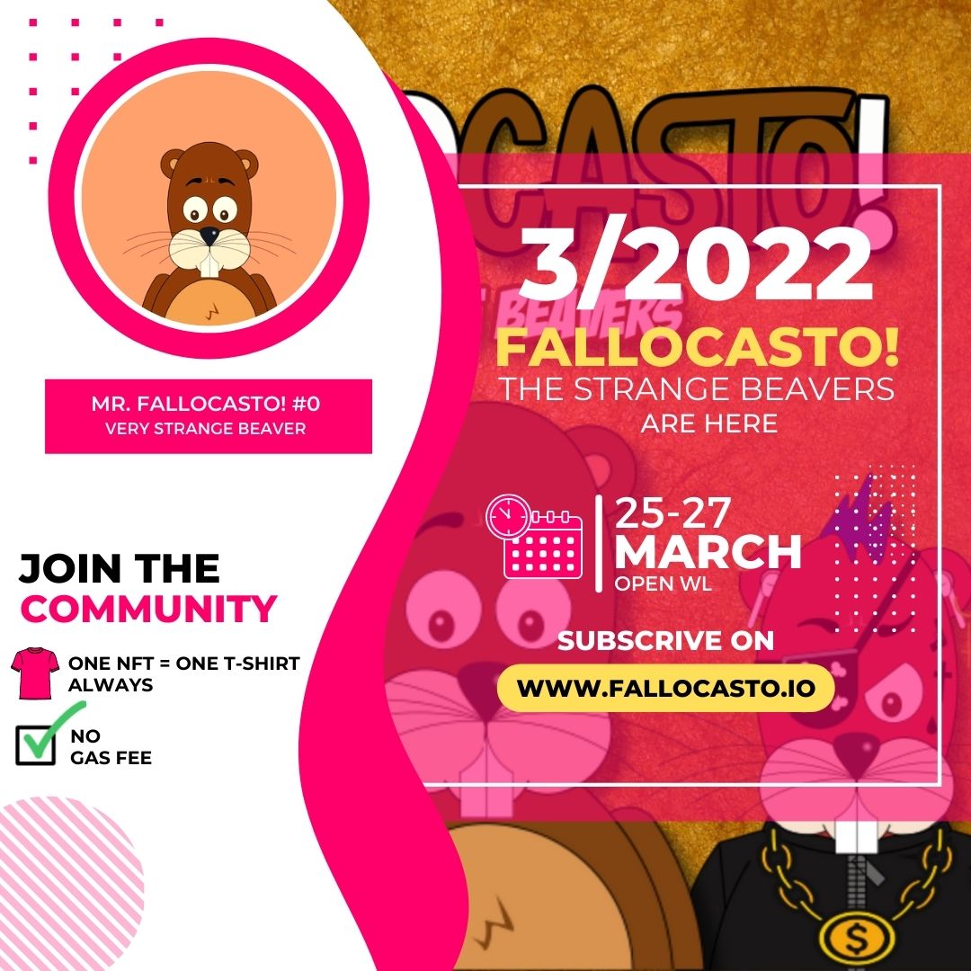 fallocasto's tweet photo. 🗓 SAVE THE DATE 🗓
25-27 March, 2022.
Open WHITE LIST!
Subscrive on our web site (link in bio)!

Join the community 🌏🦫

#NFT #NFTGiveaway #NFTartist #NFTCommunity #Crypto #MetaverseNFT #metaverse #cryptoart #NFTGiveaways #META #cryptocurrencies https://t.co/UMQFHvcOJE