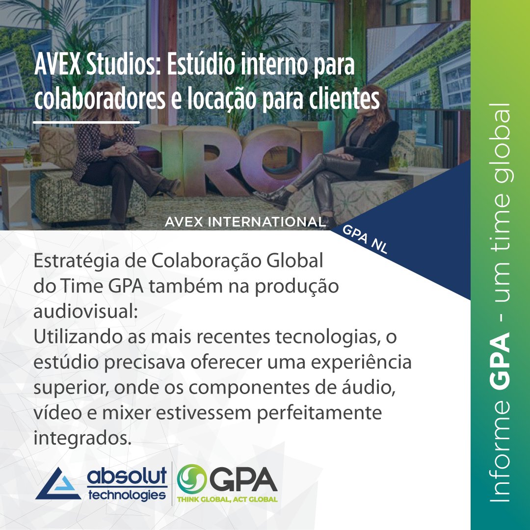 absolut_tech's tweet photo. Informe GPA🌎 - AVEX Event Facilities, time GPA, pensando em melhorar o setor de eventos e produção audiovisual durante o período de distanciamento, construiu na Holanda o AVEX Studios! 

Saiba mais: https://t.co/gDi76xWxGC https://t.co/TjKXp9mYI1