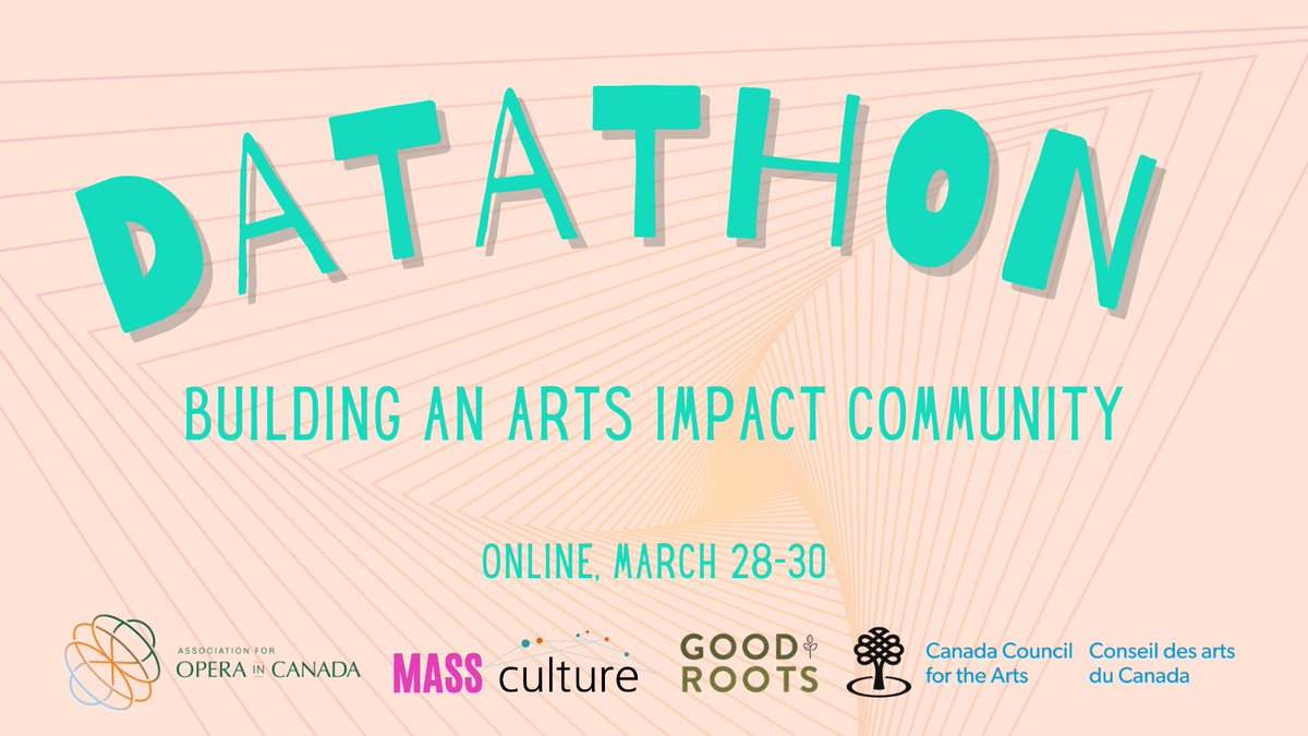 massculture_'s tweet photo. We're about to start collecting arts' impact resources for Artifex as part of our #ArtsDatathon with the @opera_ca, which is running March 28-30! Register at https://t.co/6Qg9cYRhUp.
#ArtsImpact #ArtsDatathon https://t.co/db60Y3C223