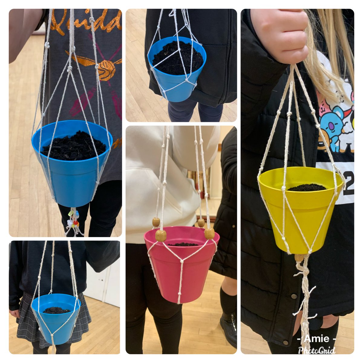 northfleet_GG's tweet photo. 1st Northfleet Guides made macrame plant pot holders this week, planted with seeds ready for Mother’s Day #girlguiding #MothersDay2022 https://t.co/Q5A6wH9x4d