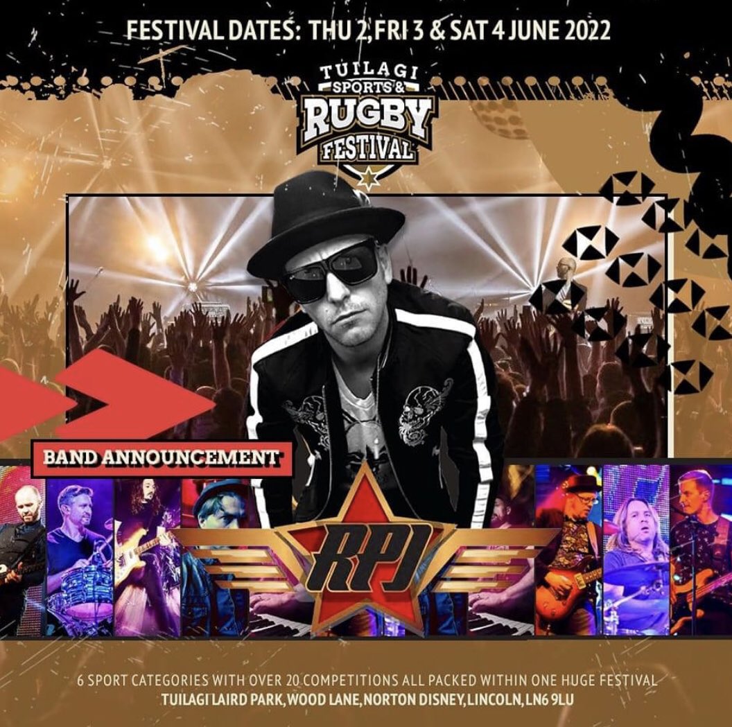 New date for your diary! 3rd June we are playing the fantastic #TuilagiRugbyFestival! Fun for all the family, lots of sports and then a thorough work (rock) out with us!!! 🤘🏻🤘🏻🤘🏻