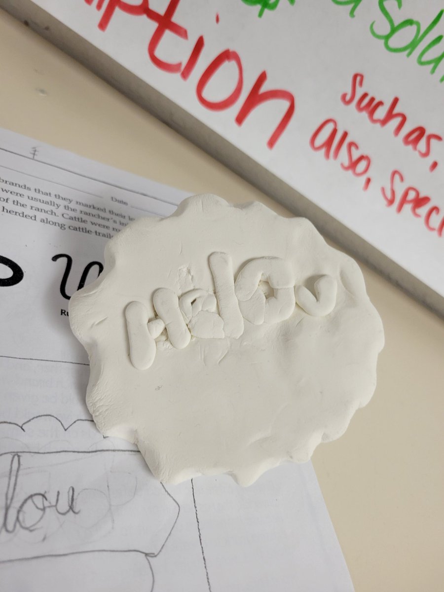 Kiddos making their own cattle brands today! #GESshineon <a href="/GESCurnow/">Jennifer Curnow</a>